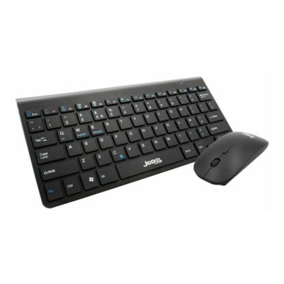 Picture of Jedel WS620 Bluetooth Desktop Kit, Slim Mini Keyboard, 800-1600 DPI Mouse, Black