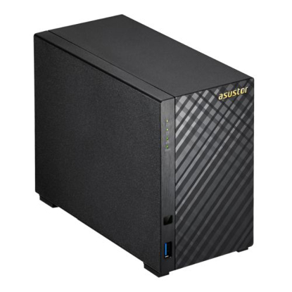 Picture of ASUSTOR AS1002T V2 2-Bay NAS Enclosure (No Drives), Dual Core 1.6GHz CPU, 512MB, USB3, GB LAN, Diamond-Plate Finish