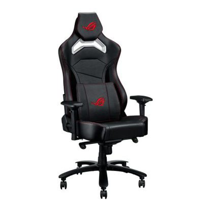 Picture of Asus ROG Chariot Core Gaming Chair, Racing-Car Style, Steel Frame, PU Leather, Memory-Foam Lumbar, 4D Armrests, 145° Recline,  Tilt & Class 4 Gas Lift