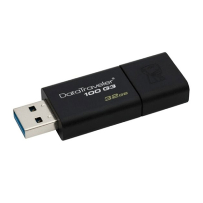 Picture of Kingston 32GB USB 3.0 Memory Pen, DataTraveler 100 G3, Black, Sliding Cap