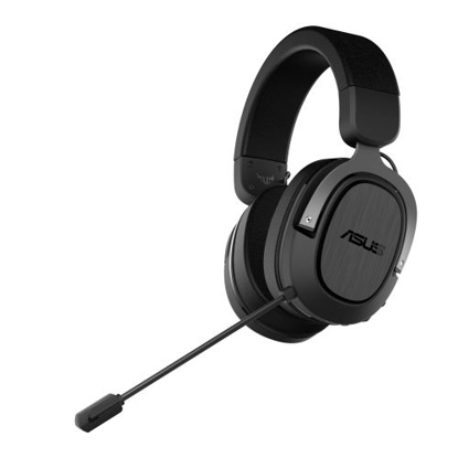 Picture of Asus Gaming H3 Wireless Gaming Headset, USB-C (USB-A Adapter), Boom Mic, Surround Sound, Deep Bass, Fast-cooling Ear Cushions, Gun Metal
