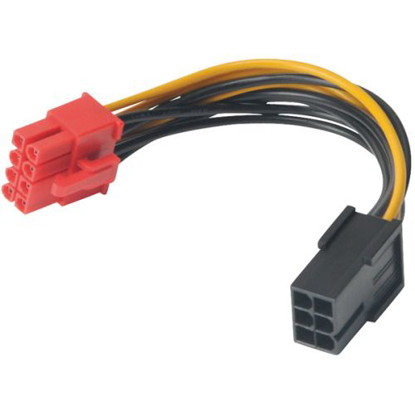 Picture of Akasa PCIe 6-pin to PCIe 2.0 8-pin  Adapter Cable, 10cm