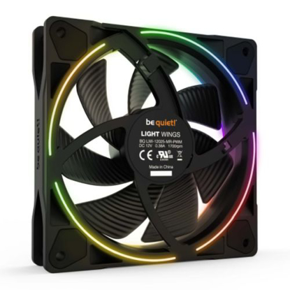 Picture of Be Quiet! (BL072) Light Wings 12cm PWM ARGB Case Fan, Rifle Bearing, 18 LEDs, Front & Rear Lighting, Up to 1700 RPM