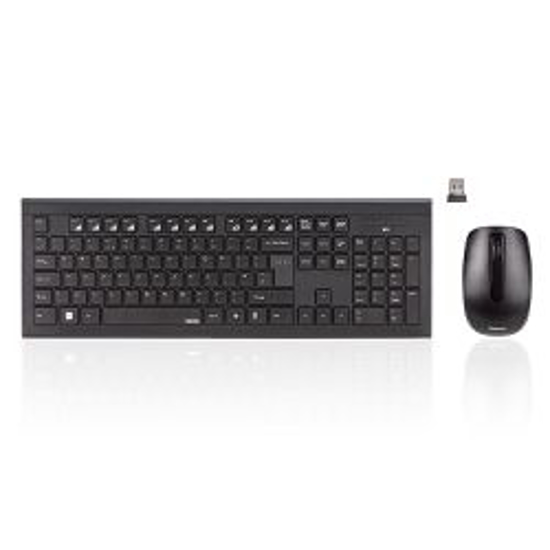 Picture of Hama Cortino Wireless Keyboard and Mouse Desktop Kit, Soft Touch Keys, 12 Media Keys, Up to 1600 DPI Mouse