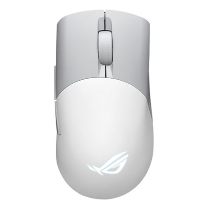 Picture of Asus ROG Keris AimPoint Wired/Wireless/Bluetooth Optical Gaming Mouse, 36000 DPI, Swappable Switches, RGB, Mouse Grip Tape, White