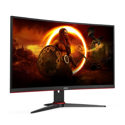 Picture of AOC 23.6" 3-Side Frameless Curved Gaming Monitor (C24G2AE/BK), 1920 x 1080, 1ms, VGA, HDMI, DP, 165Hz, FreeSync, 6 Game Modes, VESA