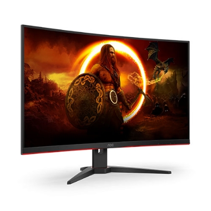 Picture of AOC 31.5" 3-Side Frameless Curved Gaming Monitor (C32G2ZE/BK), 1920 x 1080, 1ms, 2 HDMI, DP, 240Hz, 6 Game Modes, VESA