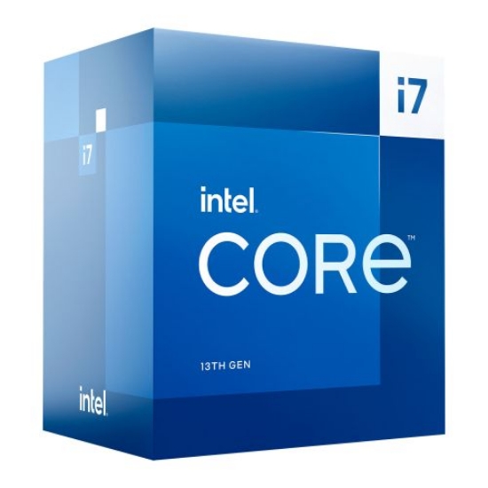 Picture of Intel Core i7-13700 CPU, 1700, 2.1 GHz (5.2 Turbo), 16-Core, 65W (219W Turbo), 10nm, 30MB Cache, Raptor Lake
