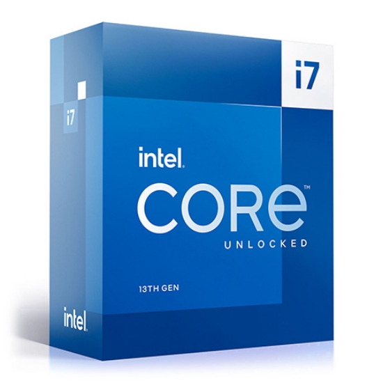 Picture of Intel Core i7-13700K CPU, 1700, 3.4 GHz (5.4 Turbo), 16-Core, 125W (253W Turbo), 10nm, 30MB Cache, Overclockable, Raptor Lake, NO HEATSINK/FAN