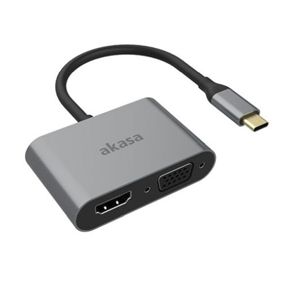 Picture of Akasa USB-C to HDMI & VGA 2-In-1 Adapter