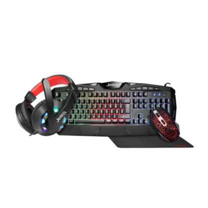 Picture of Jedel CP-04 Knights Templar Elite 4-in-1 Gaming Kit - Backlit RGB Keyboard, 1000 DPI RGB Mouse, 40mm Driver RGB Headset, XL Mouse Mat