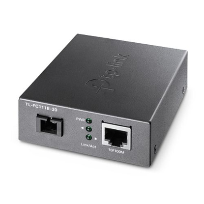 Picture of TP-LINK (TL-FC111B-20) 10/100 Mbps WDM Media Converter, up to 20km, 802.3u 10/100Base-TX, 100Base-FX, Single-Mode, Half-Duplex/Full-Duplex