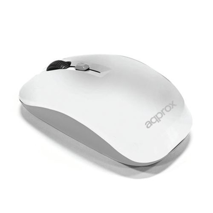 Picture of Approx APPXM180X Wireless Optical Mouse, 800-1600 DPI, Nano USB, White & Grey