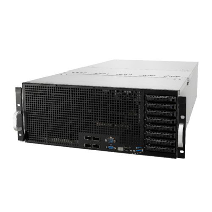 Picture of Asus (ESC8000 G4) 4U High-Density GPU Barebone Server, Intel C621, Dual Socket 3647, Supports 8 GPUs, Dual GB LAN, 8 Bay Hot-Swap, 2+1 1600W Platinum PSU