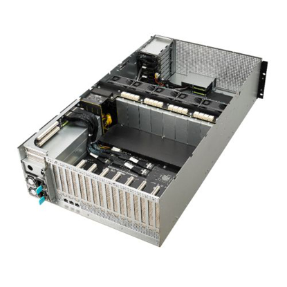 Picture of Asus (ESC8000 G4/10G) 4U High-Density GPU Barebone Server, Intel C621, Dual Socket 3647, Supports 8 GPUs, Dual 10G LAN, 8 Bay Hot-Swap, 2+1 1600W Platinum PSU