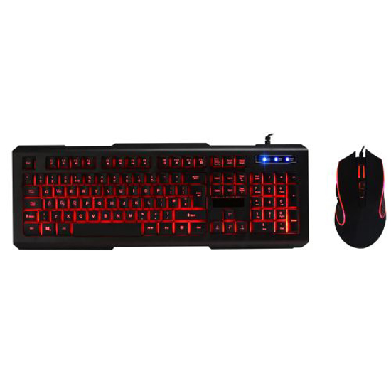 Picture of Pulse PXG Strike LED Gaming Desktop Kit, 7 LED Colour Options, Backlit Multimedia Keyboard, 800-2000 DPI LED Mouse w/ 7 Buttons