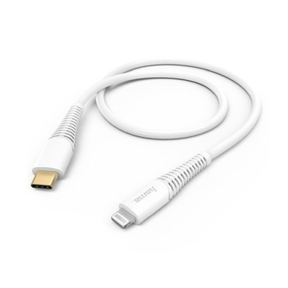Picture of Hama Fast Charging/Data USB-C to Lightning Cable, 1.5 Metres, White