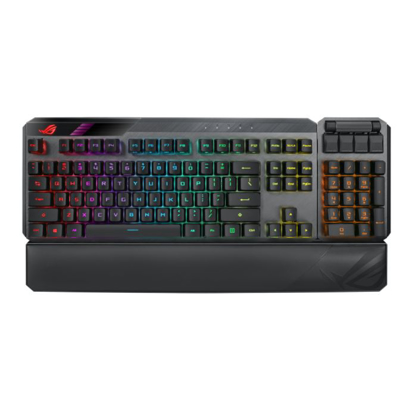 Picture of Asus ROG CLAYMORE II RGB Mechanical Gaming Keyboard w/ PBT Keycaps, Wired/Wireless, RX Red Mechanical Switches, Fully Programmable Keys, Detachable Numpad & Wrist Rest