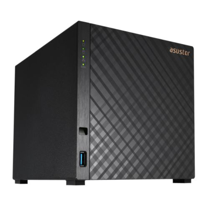 Picture of ASUSTOR AS1104T Drivestor 4 4-Bay NAS Enclosure (No Drives), Quad Core 1.4GHz CPU, 1GB DDR4, USB3, 2.5GB LAN, Rose Gold Logo