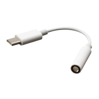 Picture of Akasa USB Type-C Male to 3.5mm Jack Female Adapter, 10cm, White
