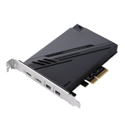 Picture of Asus ThunderboltEX 4 Card, PCI Express, 2 x Thunderbolt 4 (USB-C), 2 x Mini DisplayPort In, TBT Header, USB 2.0 Header