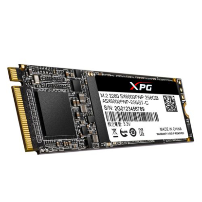 Picture of ADATA 256GB XPG SX6000 PRO M.2 NVMe SSD, M.2 2280, PCIe, 3D NAND, R/W 2100/1200 MB/s, 190K/180K IOPS
