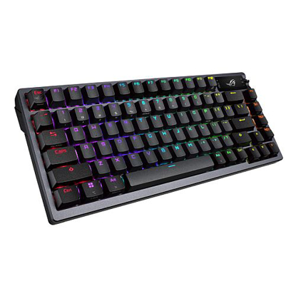 Picture of Asus ROG AZOTH Compact 75% Mechanical RGB Gaming Keyboard, Wireless/Btooth/USB, Hot-Swap ROG NX Red Switches, OLED Display, Control Knob, Mac Support