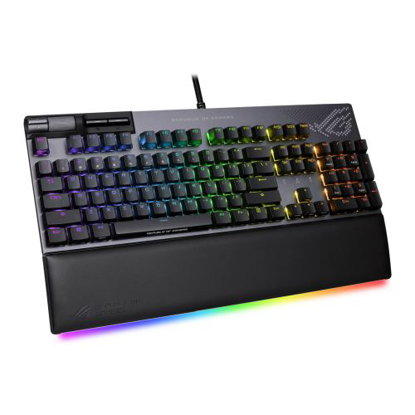 Picture of Asus ROG STRIX FLARE II ANIMATE RGB Mechanical Gaming Keyboard w/ PBT Keycaps, USB, ROG NX Red Switches, Detachable Wrist Rest, Customisable AniMe Matrix Display
