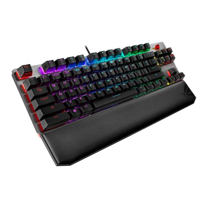 Picture of Asus ROG Strix SCOPE TKL DELUXE Mechanical RGB Gaming Keyboard, Cherry MX Red, Stealth Key, Quick-Toggle Switch, Aura Sync, Ergonomic Wrist Rest