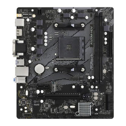 Picture of Asrock A520M-HDV, AMD A520, AM4, Micro ATX, 2 DDR4, VGA, DVI, HDMI, M.2