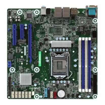 Picture of Asrock Rack C246M WS Server Board, Intel C246, 1151, Micro ATX, VGA, HDMI, DP, Dual GB LAN, Serial Port