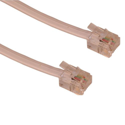 Picture of Sandberg RJ11 to RJ11 Cable, 1.8 Metres, White, 5 Year Warranty