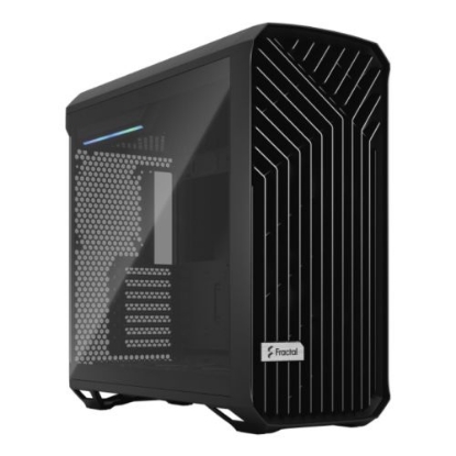 Picture of Fractal Design Torrent (Light TG) Gaming Case w/ Light Tint Glass Windows, E-ATX, 5 Fans, Fan Hub, RGB Strip on PSU Shroud, Front Grille, USB-C