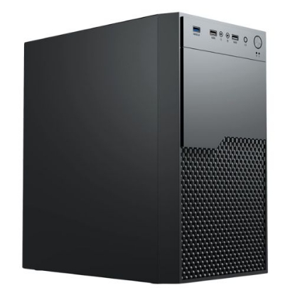 Picture of Vida Enterprise Black Office Case, Micro ATX, 12cm Fan, Mesh Front