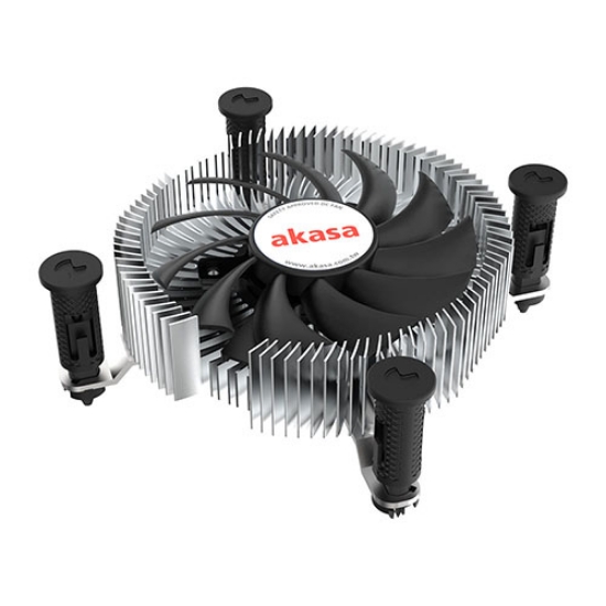 Picture of Akasa AK-CC6601EP01 Mini ITX Aluminium Heatsink and Fan, Intel 1700, Low Profile, Silent PWM Fan, 35W TDP