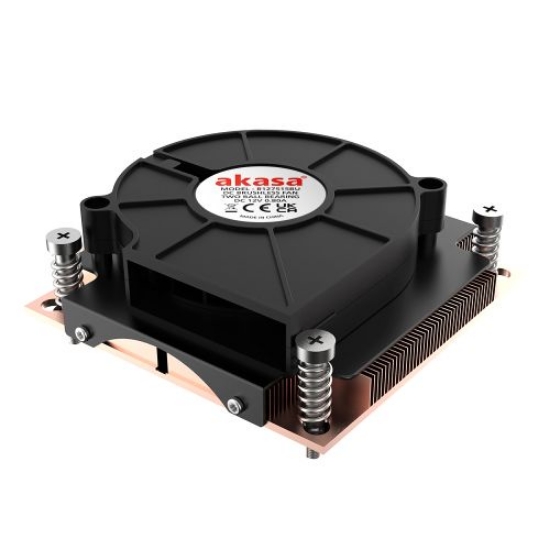 Picture of Akasa AK-CC7401BP01 1U Low Profile Intel CPU Cooler w/ Side Blower Fan, Intel 1700, 1200 & 115x, PWM Fan, Up to 95W TDP