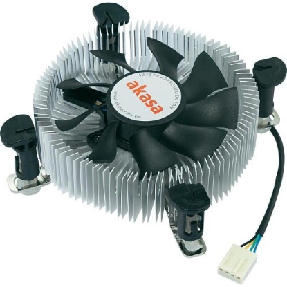 Picture of Akasa AK-CCE-7106HP Heatsink and Fan, Sockets 775, 115x, 1200, Low Profile, PWM Fan, up to 73W