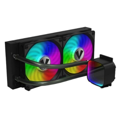 Picture of Vida Aquilo 240mm ARGB Liquid CPU Cooler, 2x ARGB PWM Fans, Infinity Mirror RGB Pump Head, Black