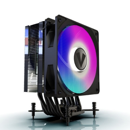Picture of Vida Boreas Black ARGB Heatsink & Fan, Intel/AMD, 2000RPM Hydraulic Fan, 6 Copper Heatpipes, 220W TDP *ARGB and Optional Plain Fans Included*