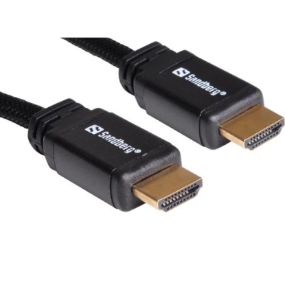 Picture of Sandberg HDMI 2.0 Cable, 1 Metre, Ultra High Speed, 4K Res, 5 Year Warranty