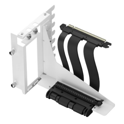 Picture of Fractal Design Flex 2 Vertical GPU Bracket with 195mm PCIe 4.0 Riser Cable, White/Black