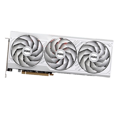 Picture of Sapphire PURE RX7800 XT, PCIe4, 16GB DDR6, 2 HDMI, 2 DP,  2475MHz Clock, LED Lighting, White