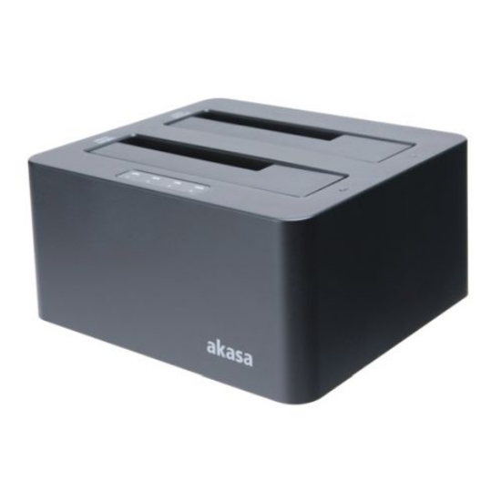 Picture of Akasa (DuoDock X3) Dual Bay USB 3.1 Gen1 Type-A Clone Docking Station, 2.5"/3.5" SATA