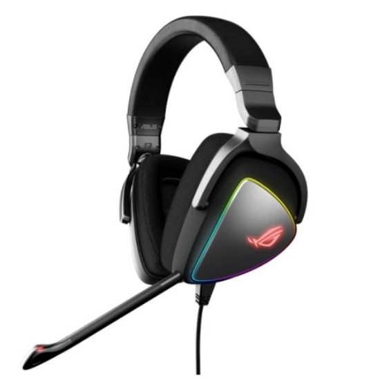 Picture of Asus ROG DELTA RGB Gaming Headset, USB-C (USB2 Adapter), Hi-Fi ESS Quad-DAC, Boom Mic, Aura Sync