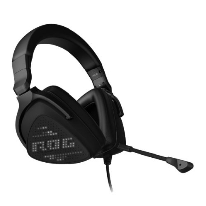 Picture of Asus ROG DELTA S Animate Lightweight Gaming Headset, USB-C/USB-A, Hi-Fi ESS Quad-DAC, Boom Mic, Customisable AniMe Matrix Display