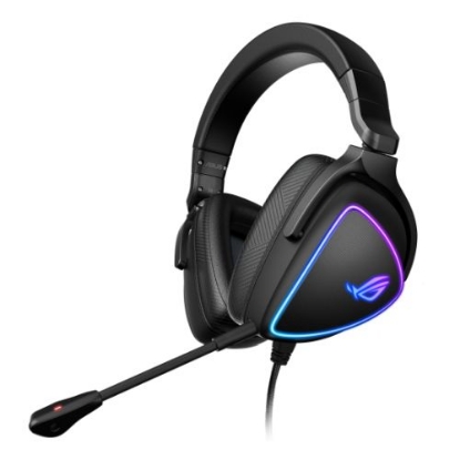 Picture of Asus ROG DELTA S RGB Lightweight Gaming Headset, USB-C (USB2 Adapter), Hi-Fi ESS Quad-DAC, Boom Mic, Aura Sync