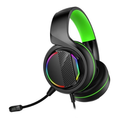 Picture of GameMax Razor RGB Gaming Headset, USB/3.5mm Jack, 5.1 Surround, 40mm Drivers, RGB Earcups