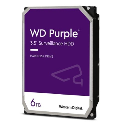 Picture of WD 3.5", 6TB, SATA3, Purple Surveillance Hard Drive, 256MB Cache, OEM