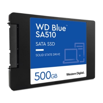 Picture of WD 500GB Blue SA510 G3 SSD, 2.5", SATA3, R/W 560/510 MB/s, 90K/82K IOPS, 7mm