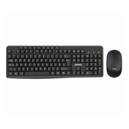 Picture of Jedel WS770 Wireless Desktop Kit, Multimedia Keyboard, 1600 DPI Mouse, Black